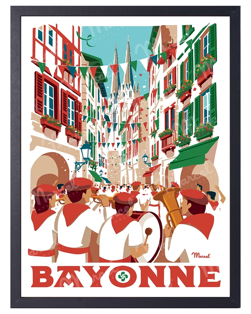 Affiche BAYONNE "Les Fêtes"