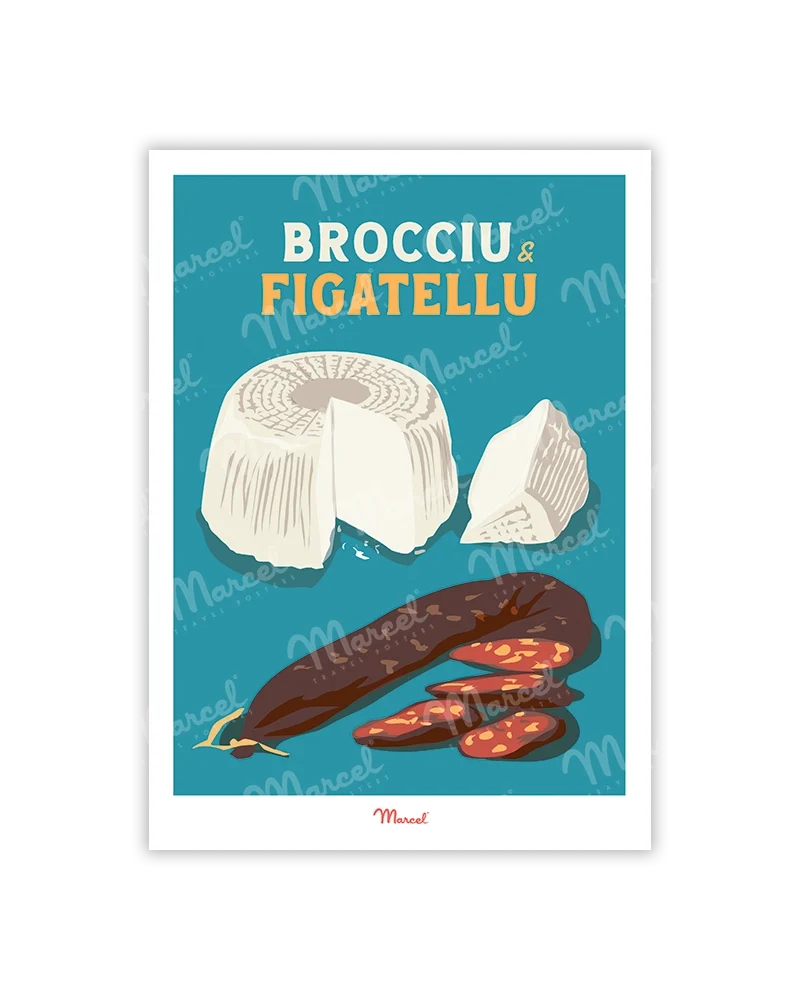 Carte Postale Travel Color CORSE "Brocciu et Figatellu"