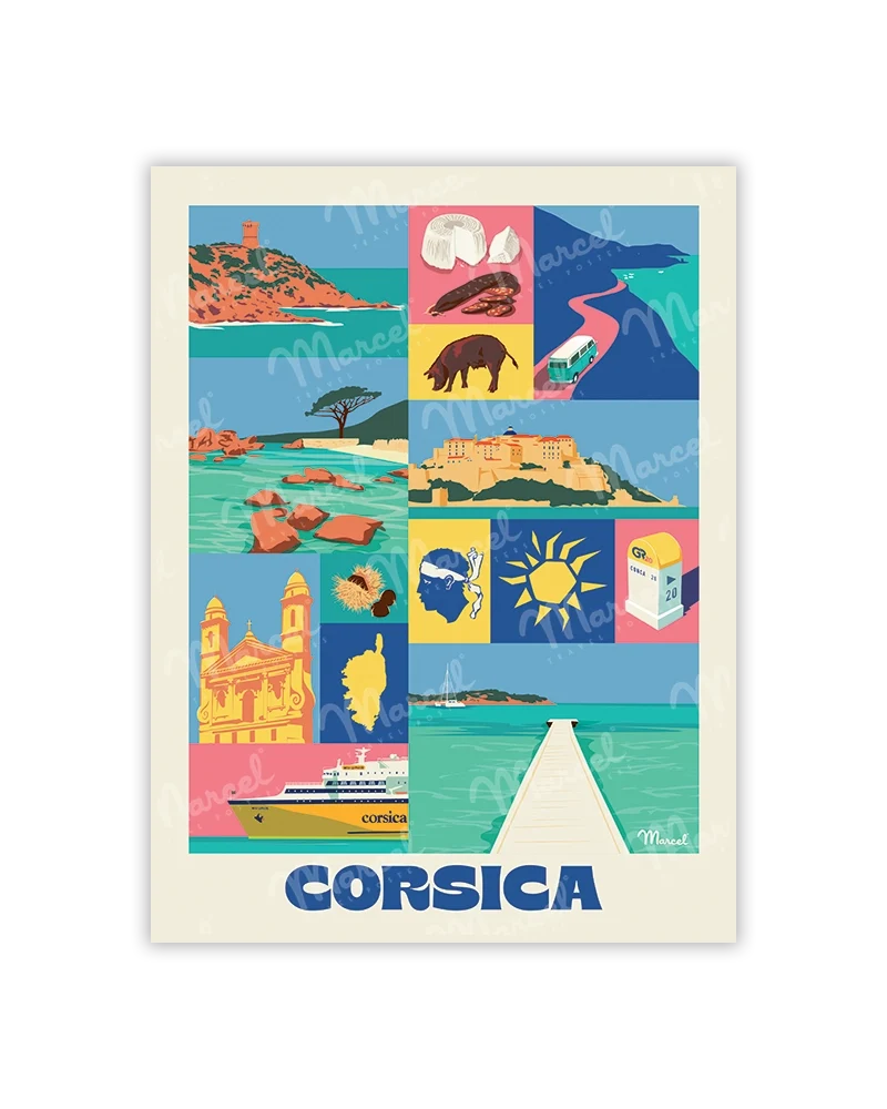 Carte Postale City Color CORSE