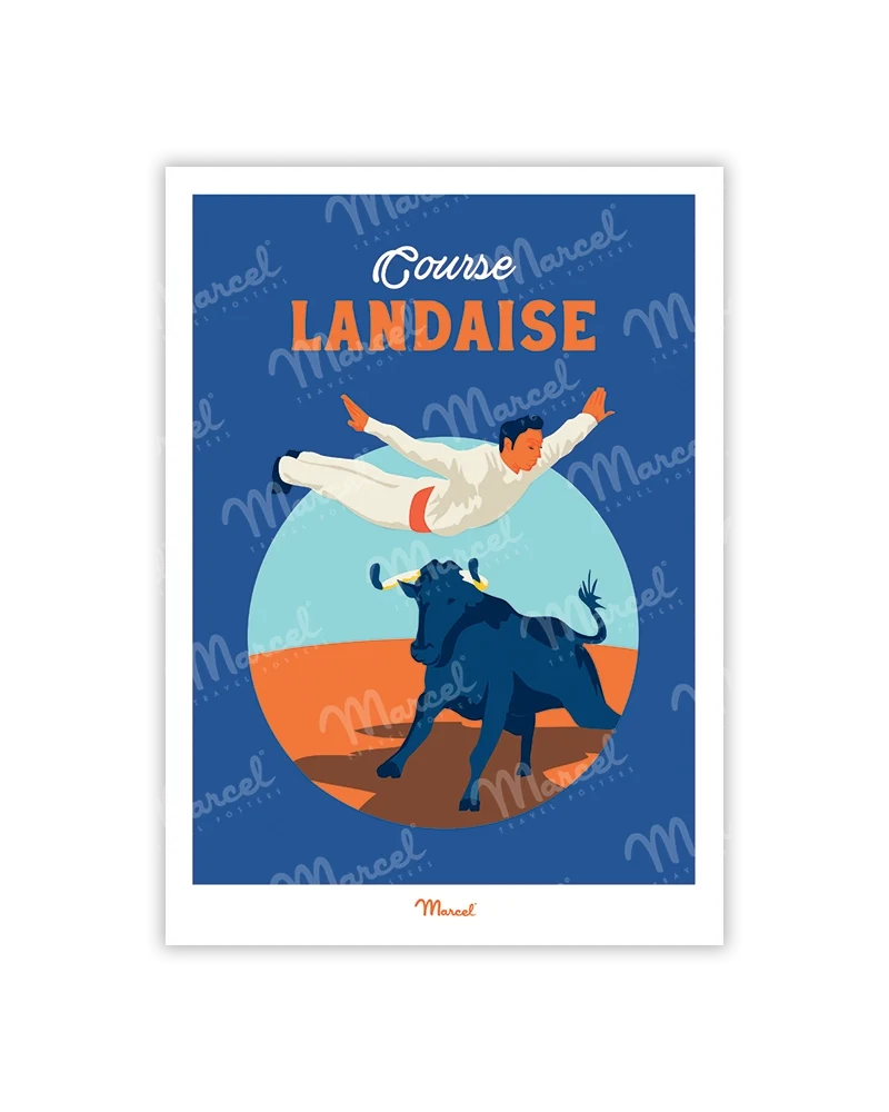 Carte Postale Travel Color LANDES "Course Landaise"