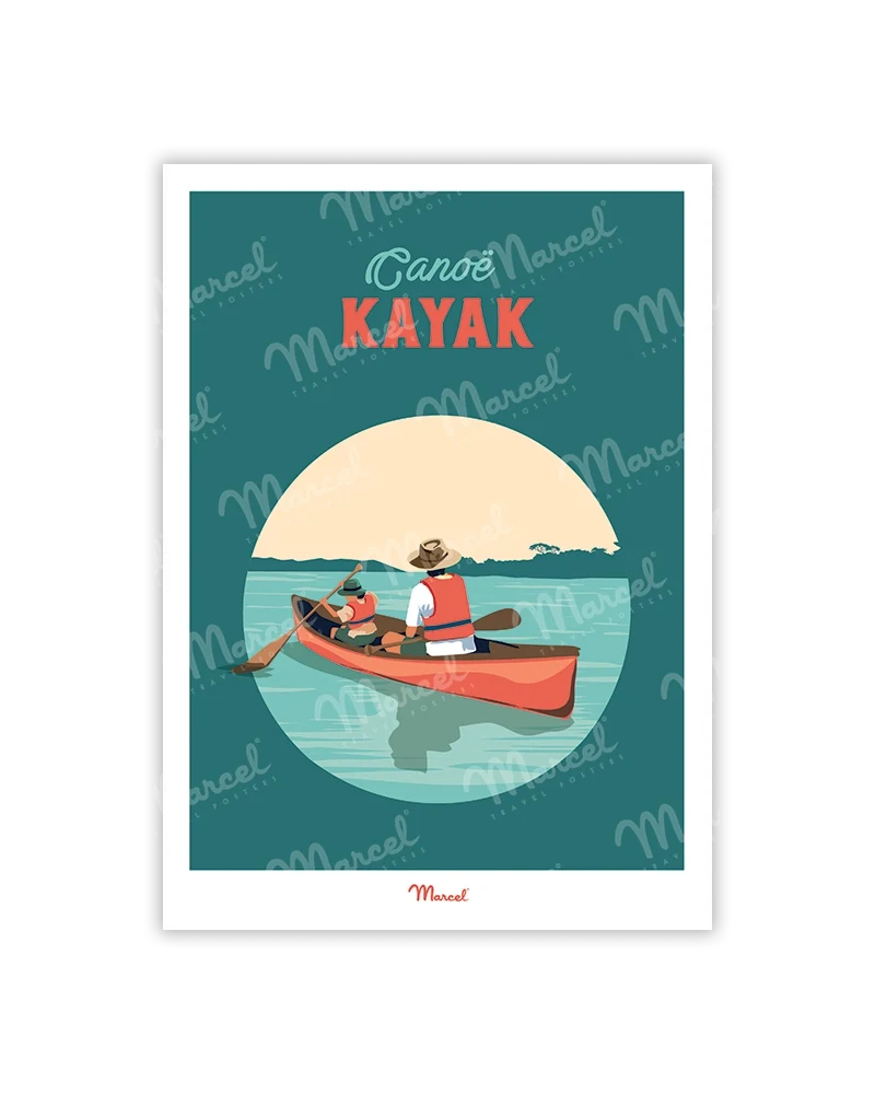 Carte Postale Travel Color "Canoe Kayak"