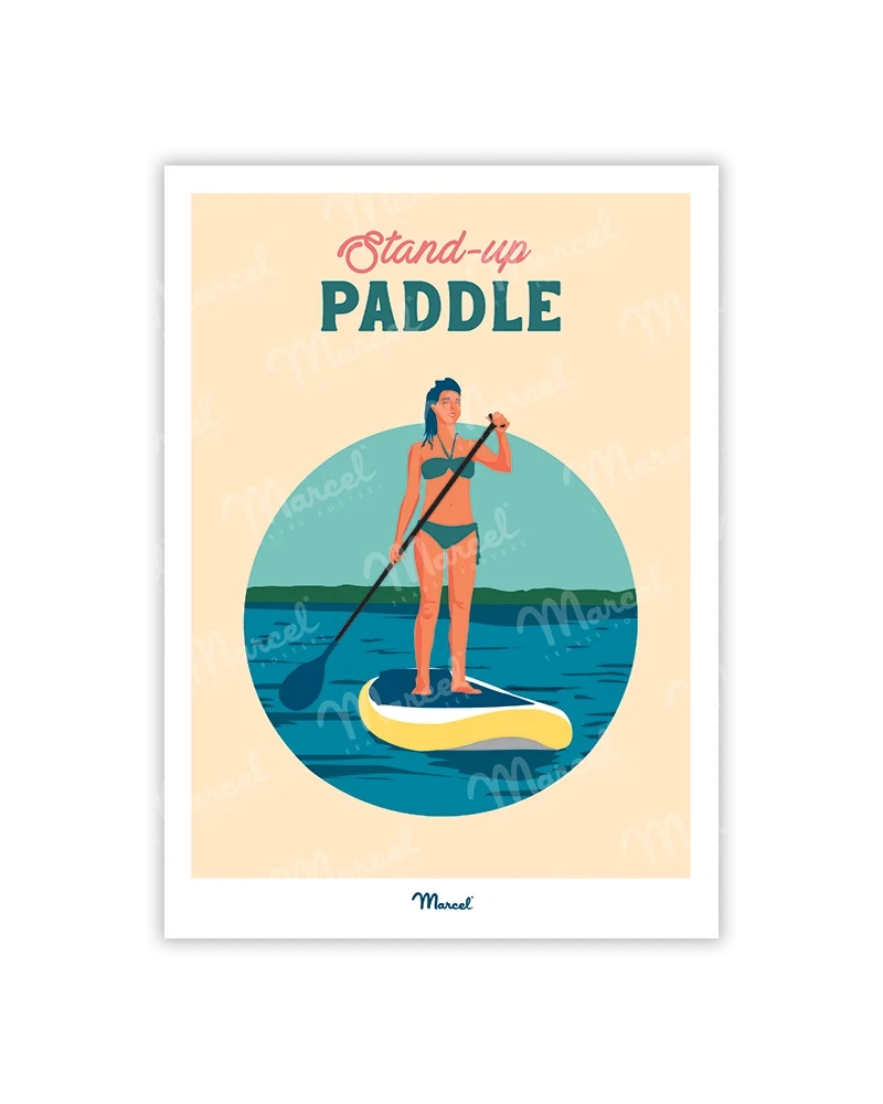 Carte Postale Travel Color "Stand Up Paddle"