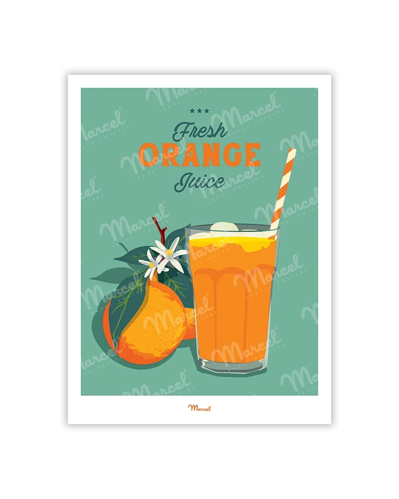 Carte Postale Travel Color "Jus d'Orange"