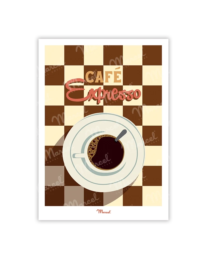 Carte Postale Travel Color "Café Expresso"