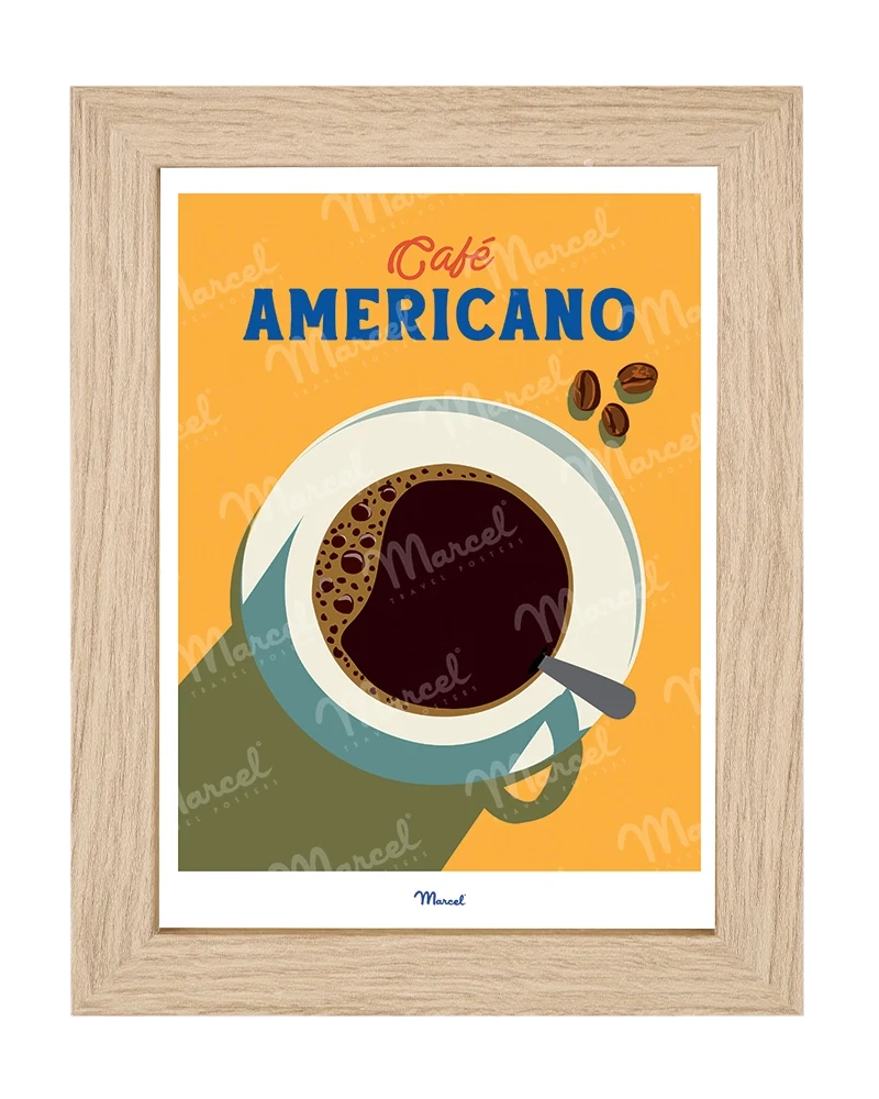 Carte Postale Travel Color "Café Americano"