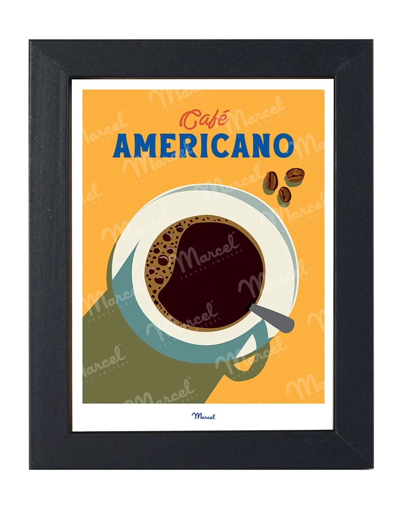 Carte Postale Travel Color "Café Americano"