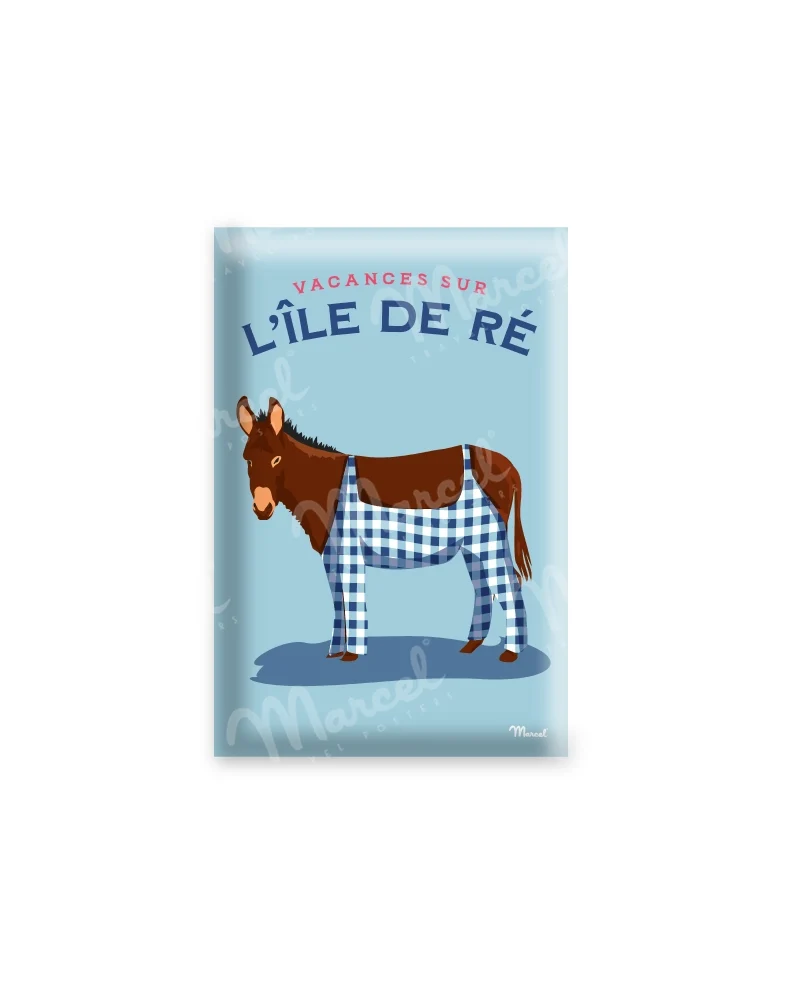 Magnet Travel Color ÎLE DE RÉ "L'Âne"