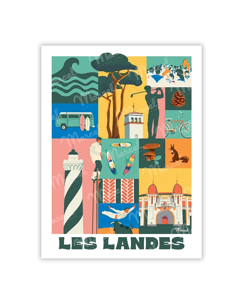 Carte Postale City Color LANDES