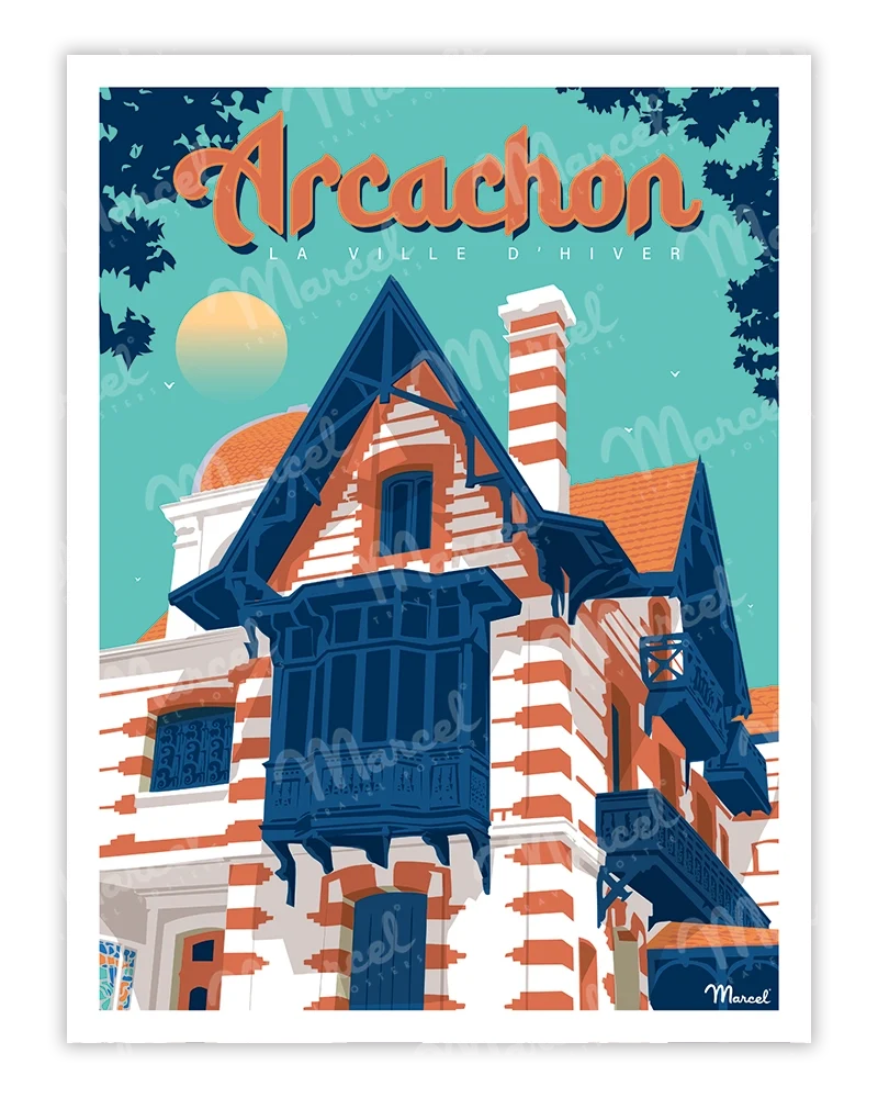 Affiche ARCACHON "La ville d'Hiver"