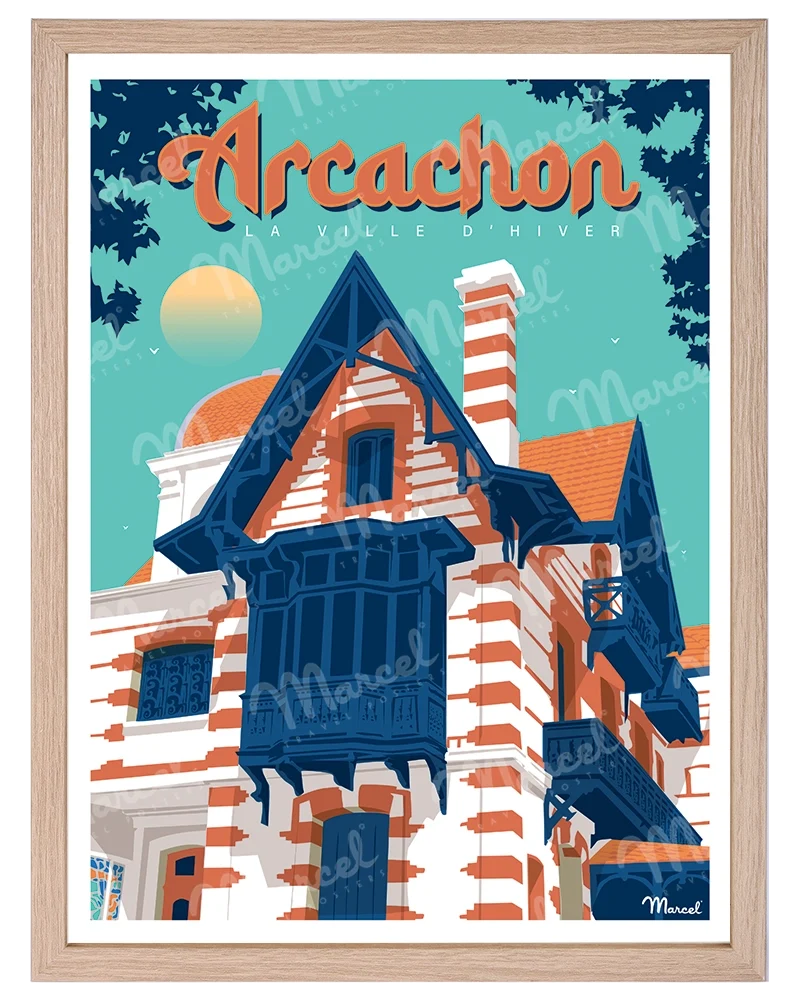 Affiche ARCACHON "La ville d'Hiver"