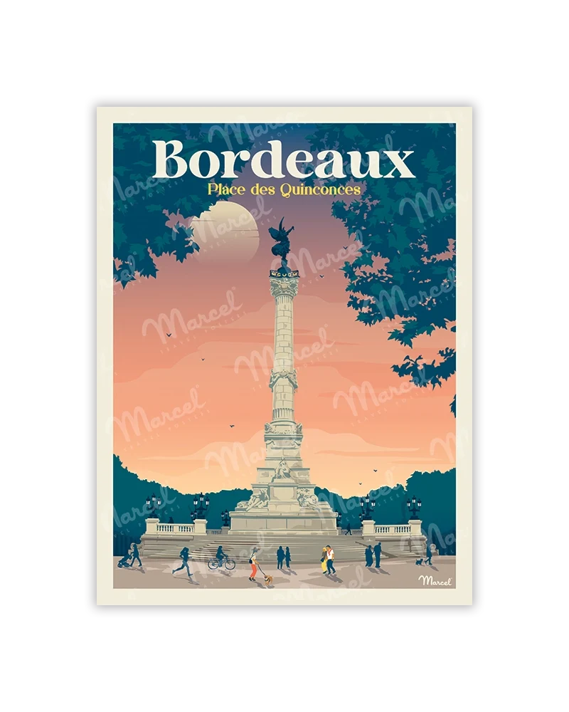 Carte Postale BORDEAUX "Place des Quinconces"