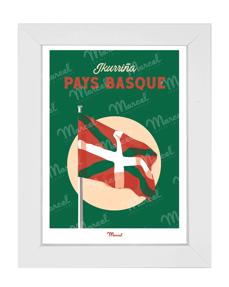 Carte Postale Travel Color PAYS BASQUE "Le Drapeau"