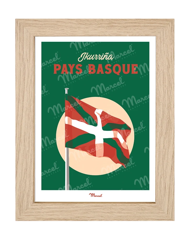 Carte Postale Travel Color PAYS BASQUE "Le Drapeau"