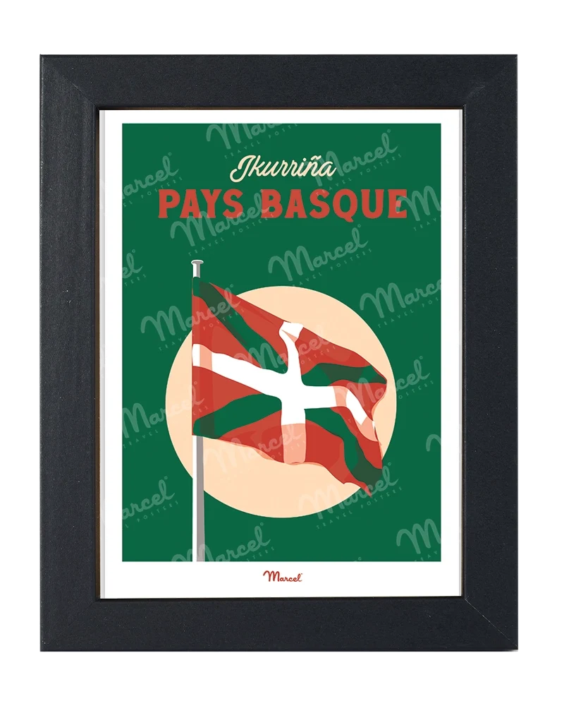 Carte Postale Travel Color PAYS BASQUE "Le Drapeau"