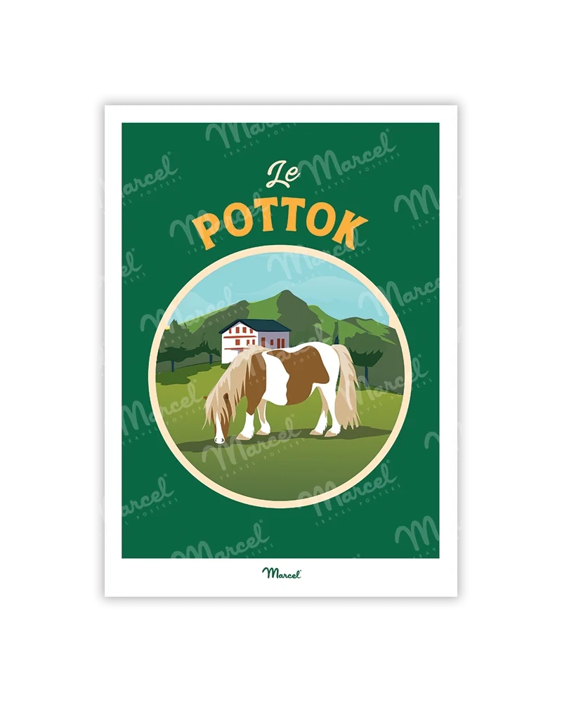 Carte Postale Travel Color PAYS BASQUE "Le Pottok"