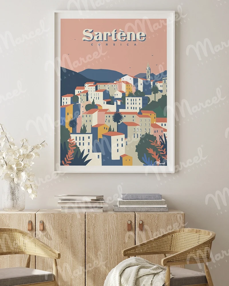 Affiche CORSE "Sartène"