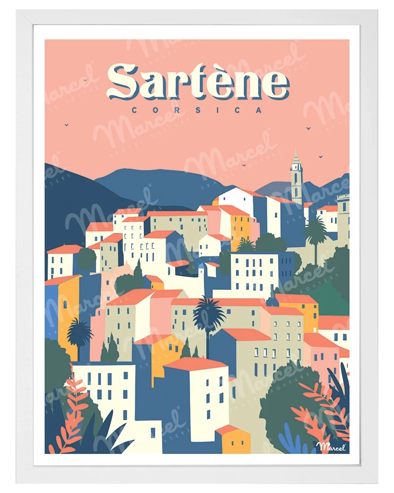 Affiche CORSE "Sartène"