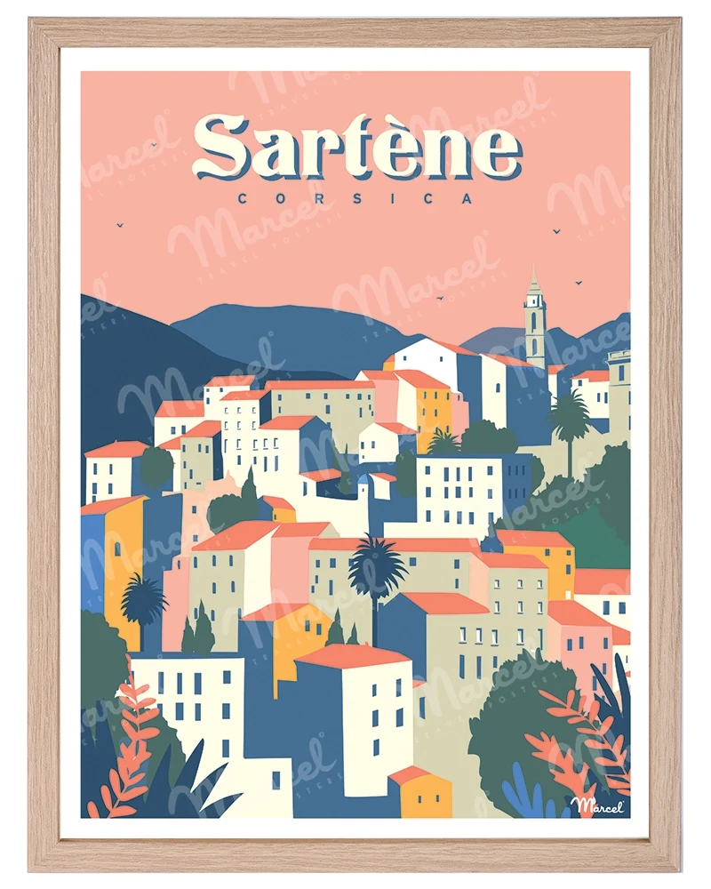 Affiche CORSE "Sartène"