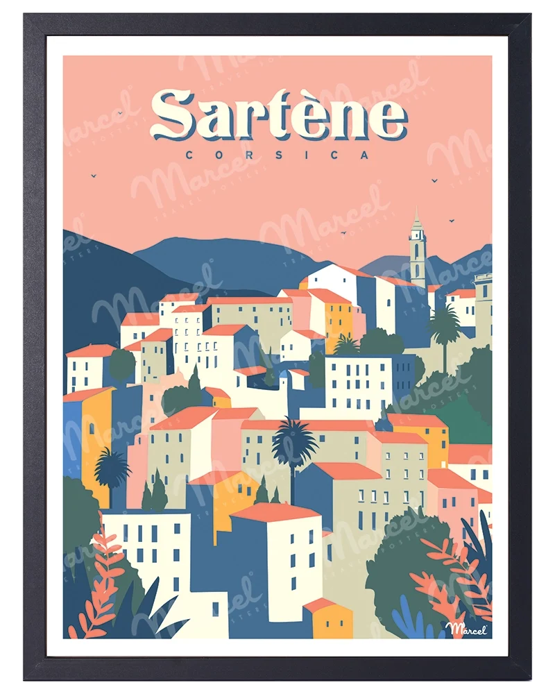 Affiche CORSE "Sartène"