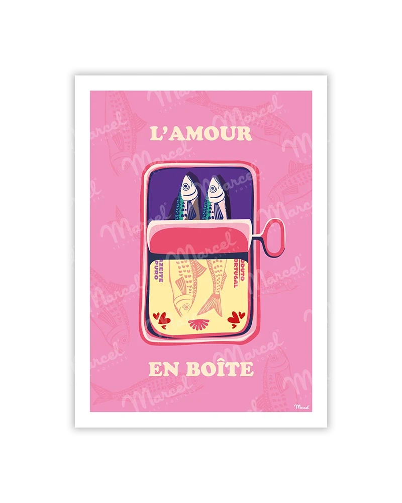 Carte Postale Amour "Sardines"