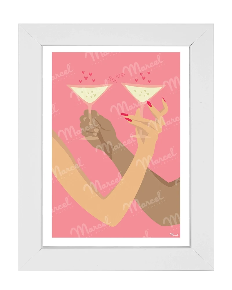 Carte Postale Amour "Champagne"