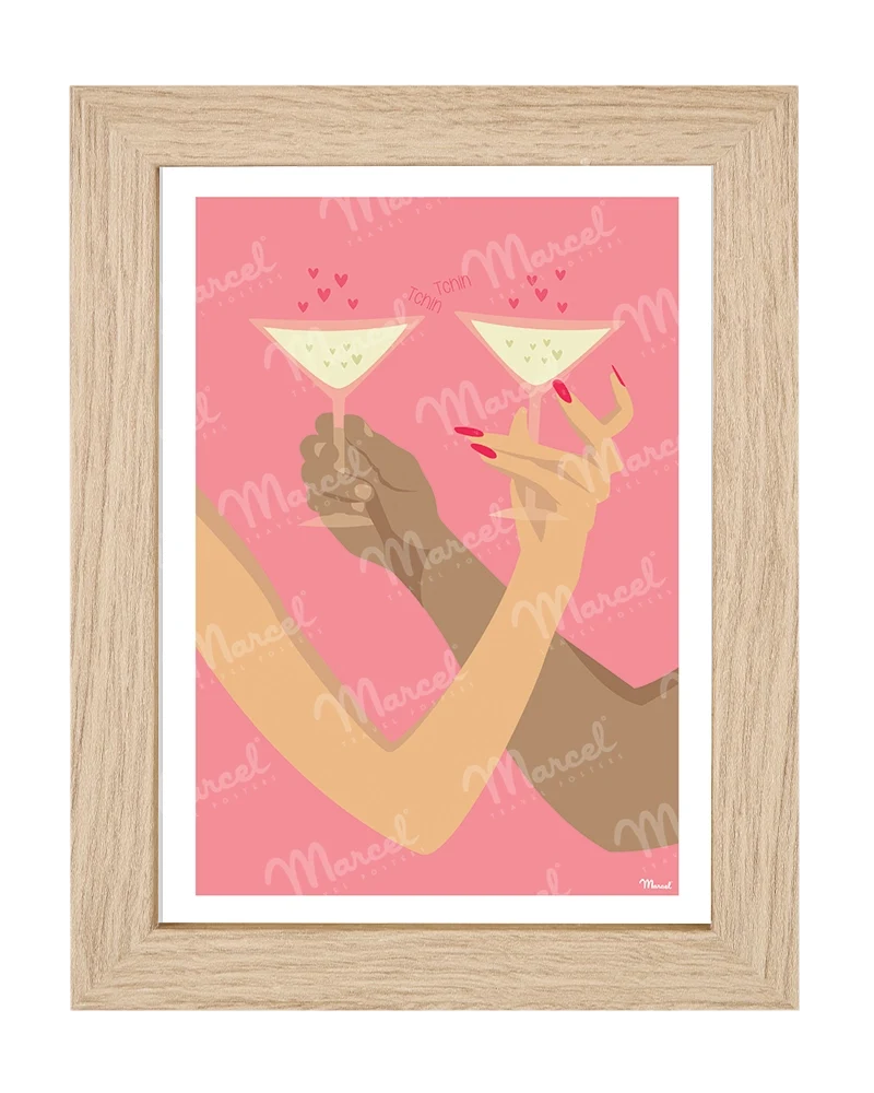 Carte Postale Amour "Champagne"