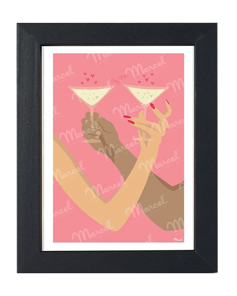 Carte Postale Amour "Champagne"