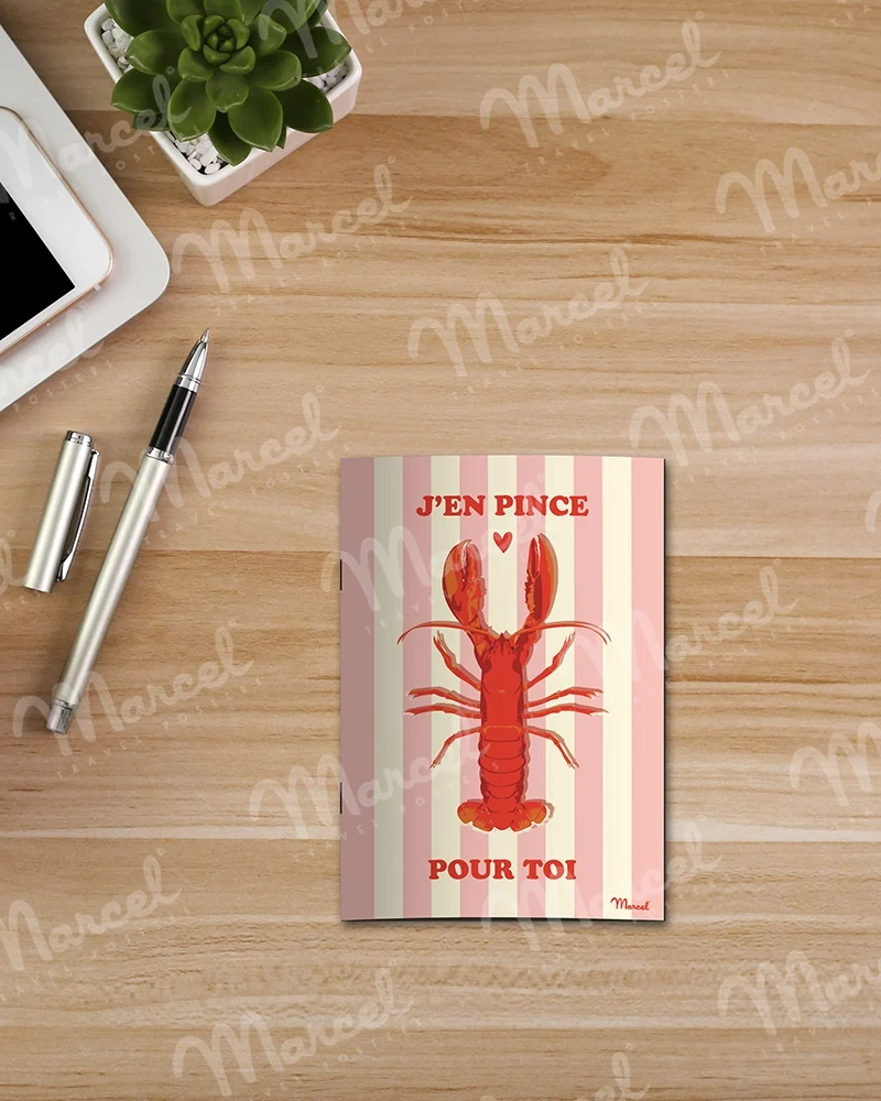 Carnet de Notes A6 48 pages Amour "Homard"