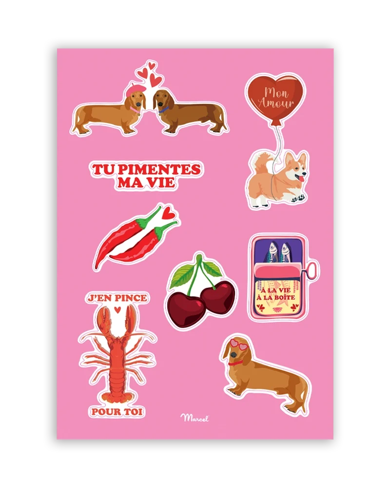 Planche de stickers "Amour"