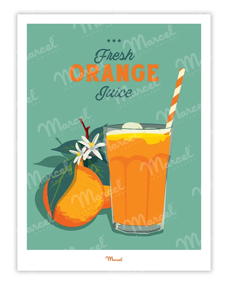 Affiche Travel Color "Jus d'Orange"