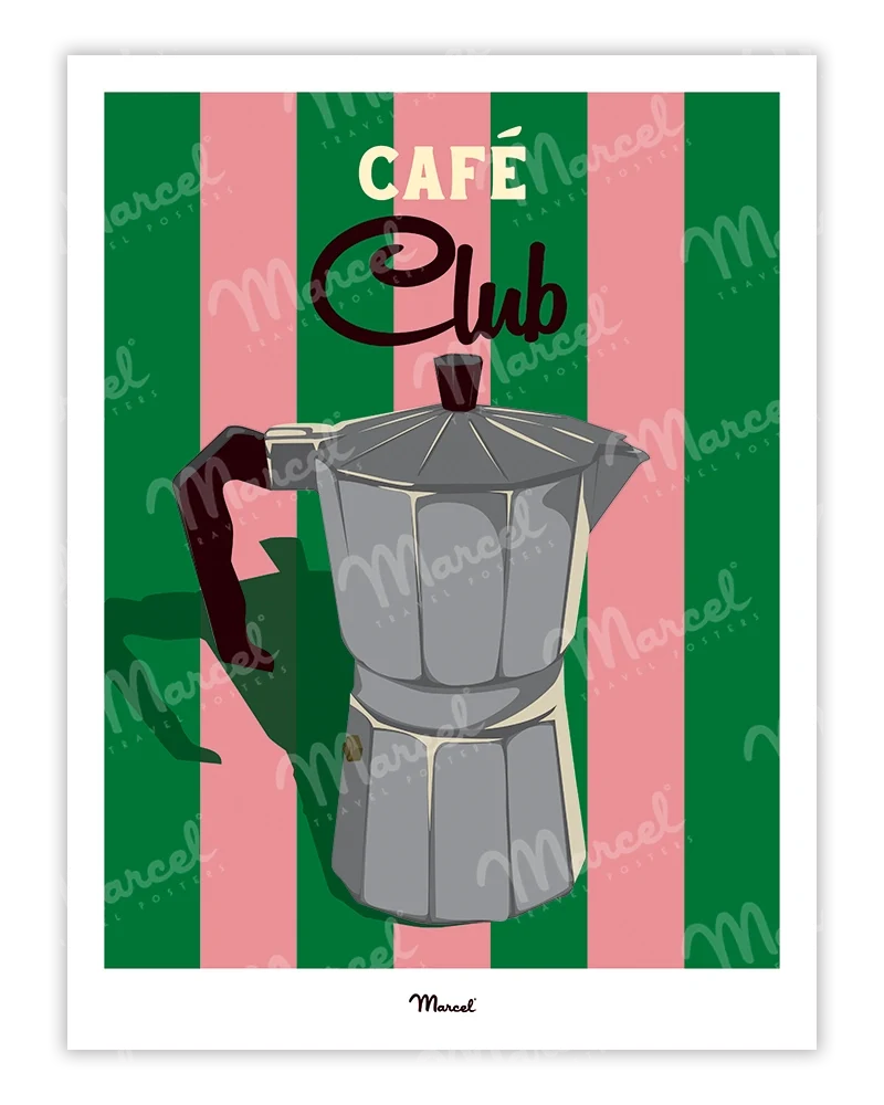 Affiche Travel Color "Café Club"
