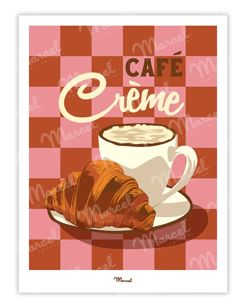 Affiche Travel Color "Café Crème"