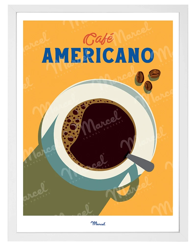 Affiche Travel Color "Café Americano"
