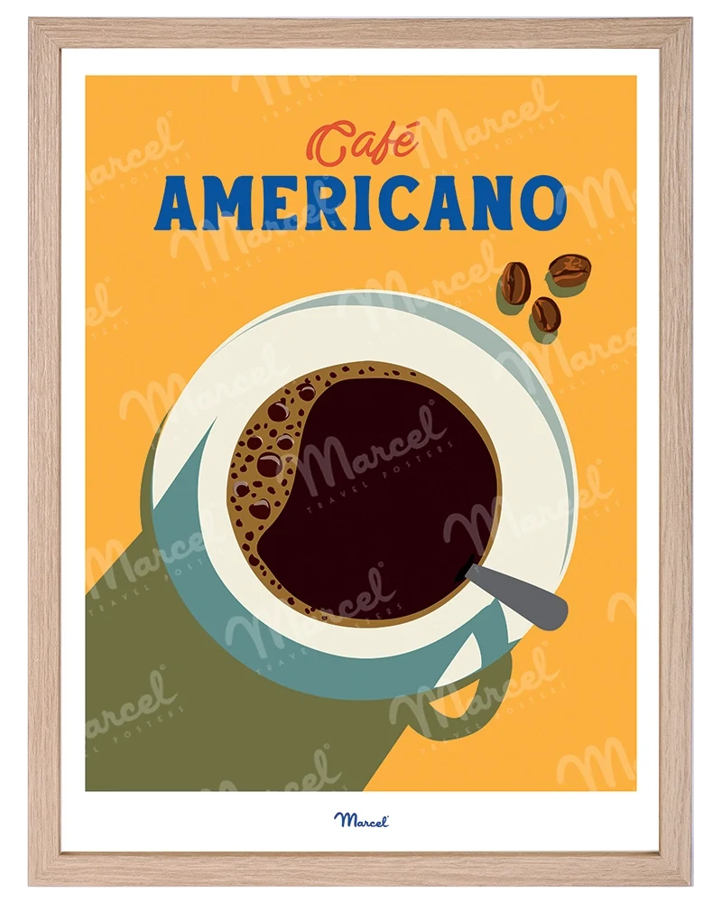 Affiche Travel Color "Café Americano"