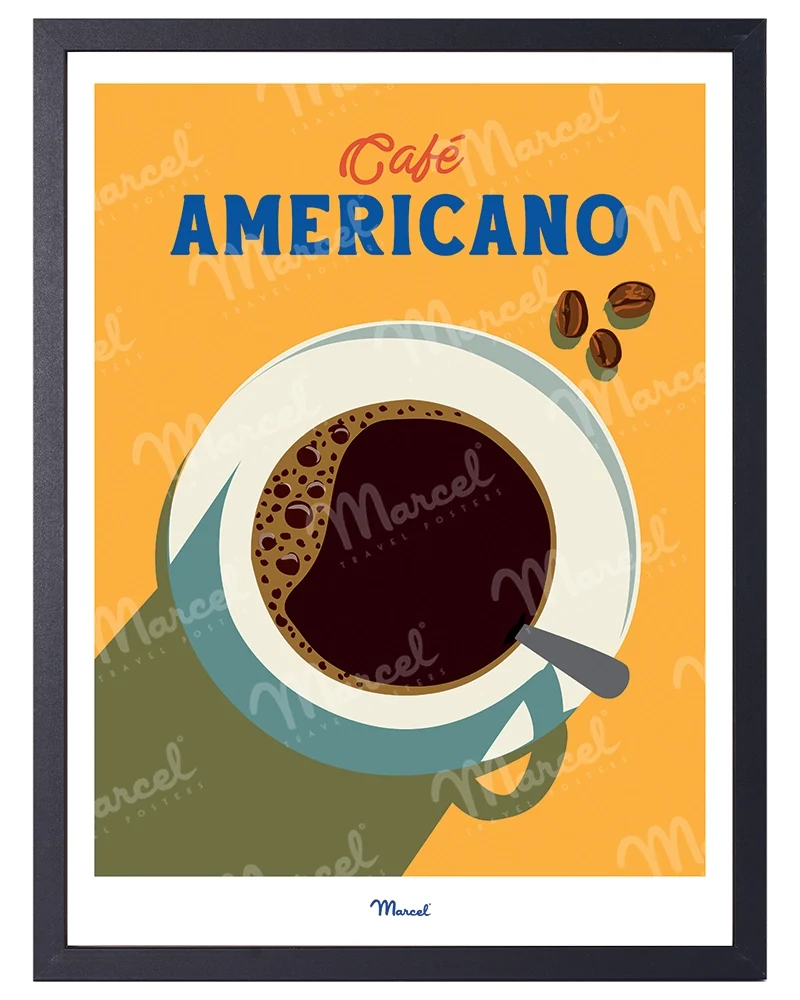 Affiche Travel Color "Café Americano"