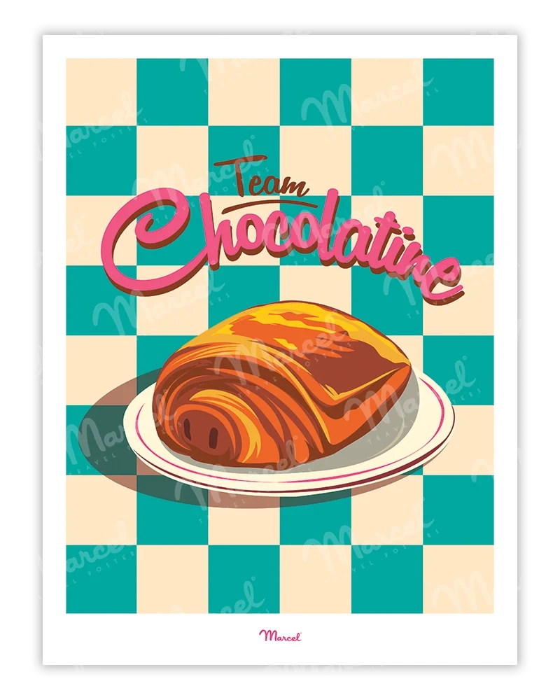 Affiche Travel Color "Team chocolatine"