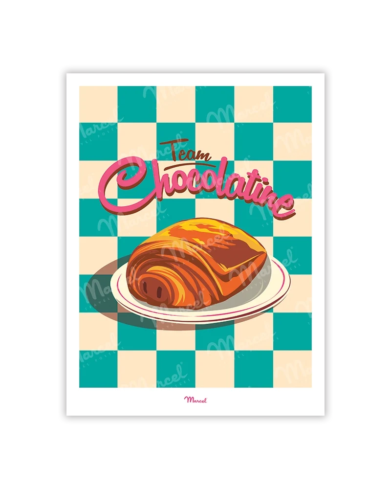 Carte postale Travel Color "Team chocolatine"