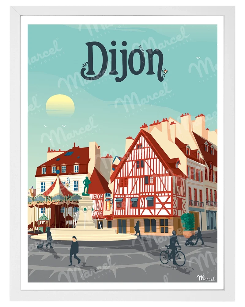 Affiche DIJON "Place François-Rude"
