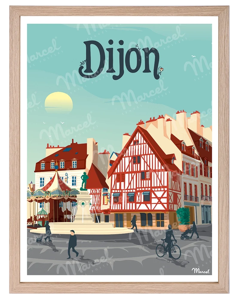 Affiche DIJON "Place François-Rude"