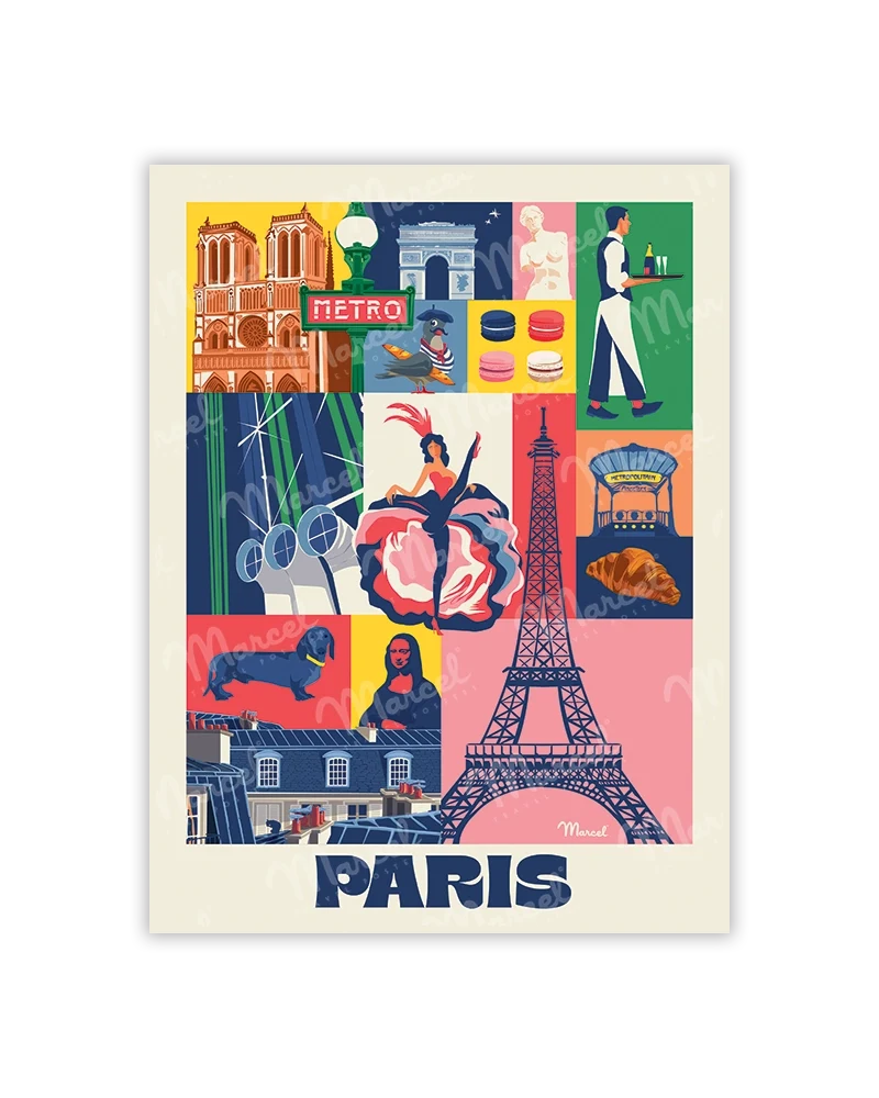 Carte Postale City Color PARIS