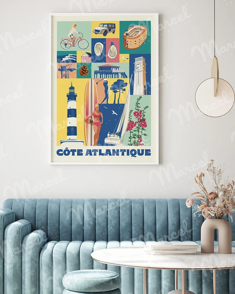 Affiche City Color CÔTE ATLANTIQUE
