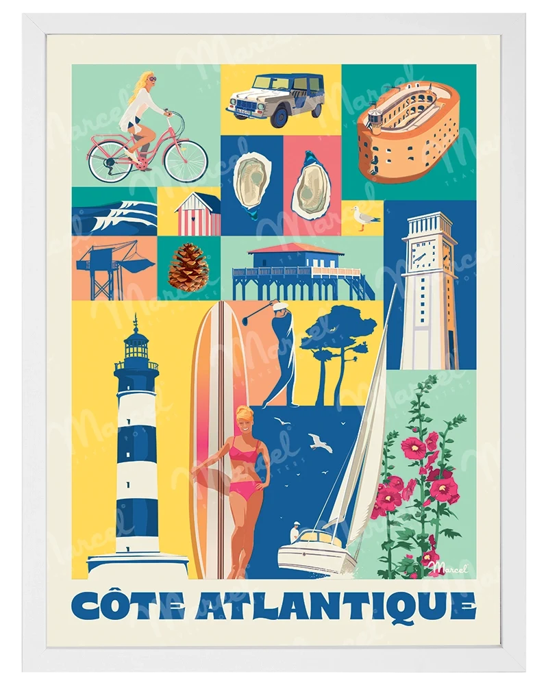 Affiche City Color CÔTE ATLANTIQUE