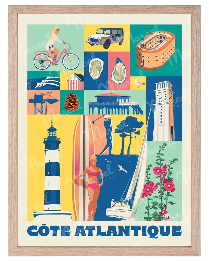 Affiche City Color CÔTE ATLANTIQUE