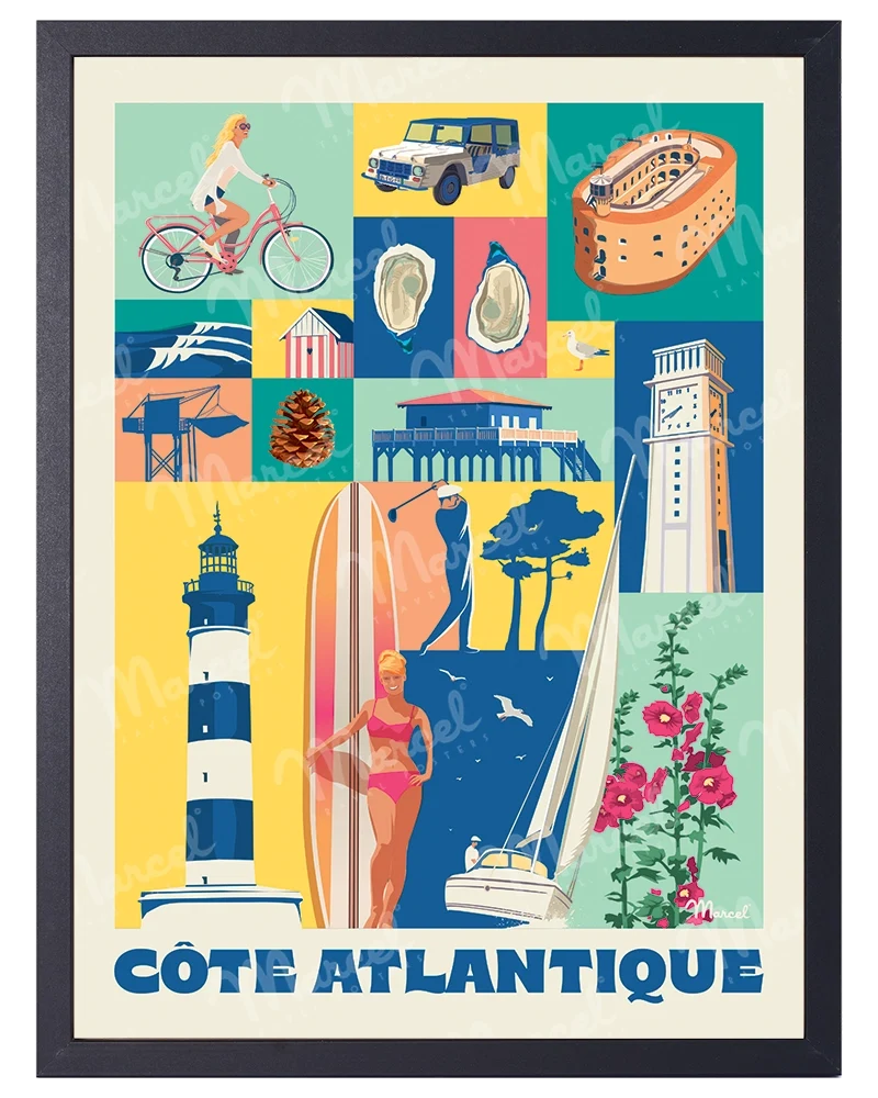Affiche City Color CÔTE ATLANTIQUE