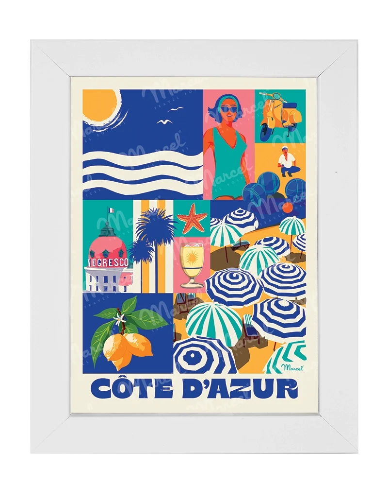Carte Postale City Color CÔTE D'AZUR