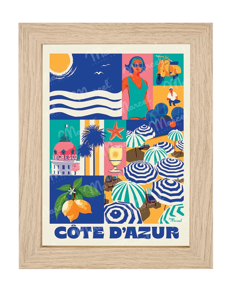Carte Postale City Color CÔTE D'AZUR