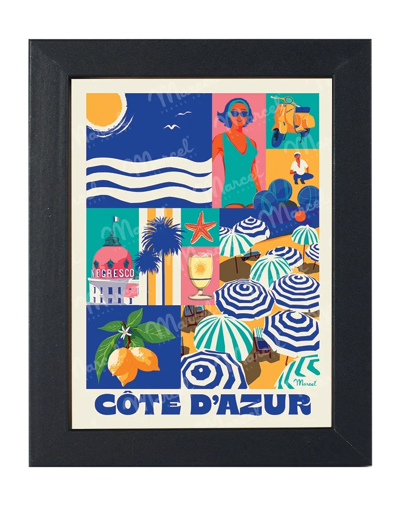 Carte Postale City Color CÔTE D'AZUR