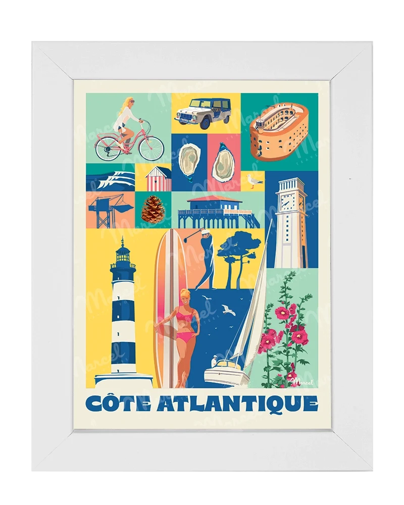 Carte Postale City Color CÔTE ATLANTIQUE