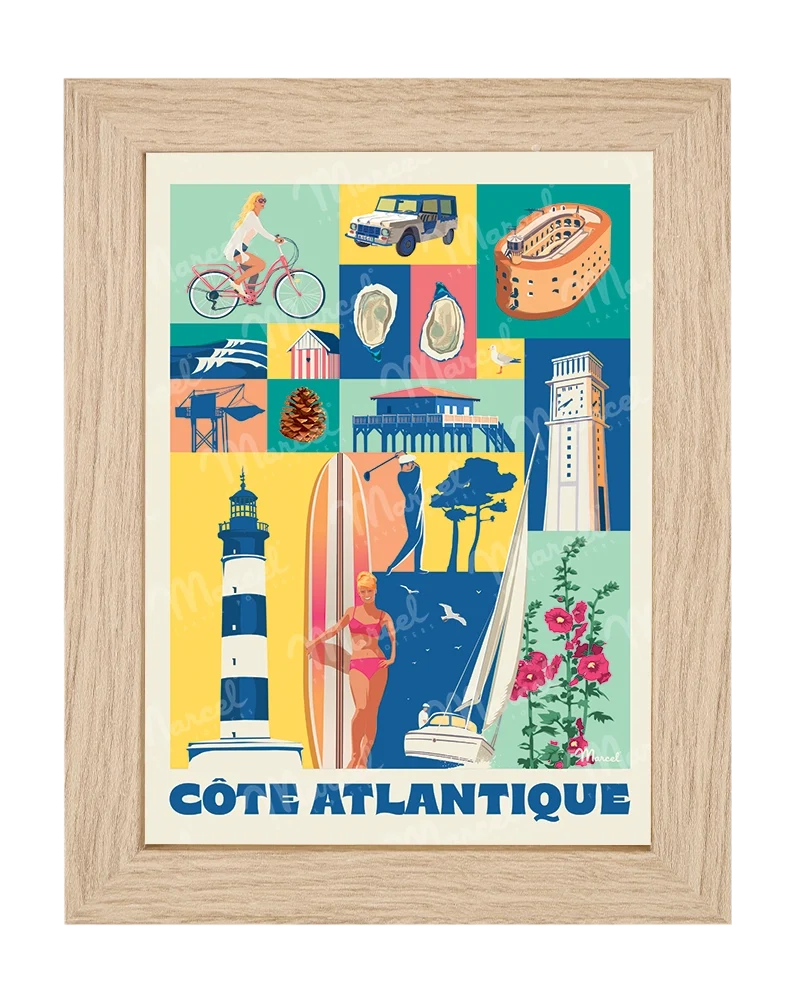 Carte Postale City Color CÔTE ATLANTIQUE