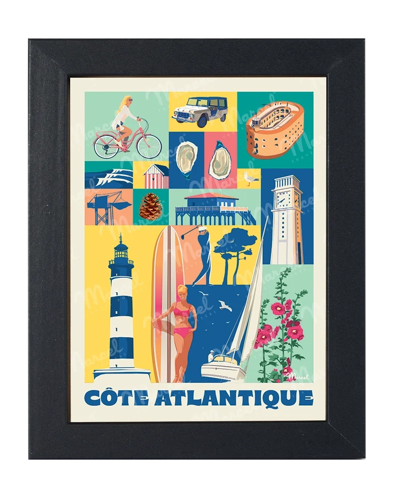 Carte Postale City Color CÔTE ATLANTIQUE